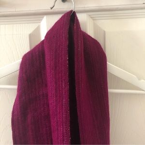 Magenta Wool Infinity Scarf